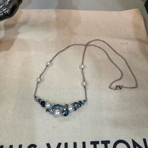 Topaz, Pearl & Sterling Silver Necklace